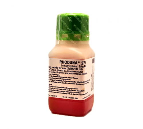 271 Rhodium Plating Solution, Grade Standard: Technical Grade