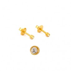 M204Y Gold Plated diamond Stone Ear piercing