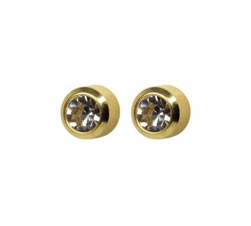 R204Y Gold Plated Crystal diamond Stone Ear piercing