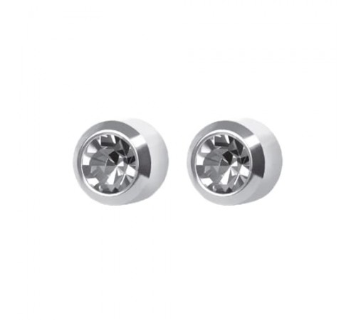 R204W Silver Plated diamond Stone Ear piercing