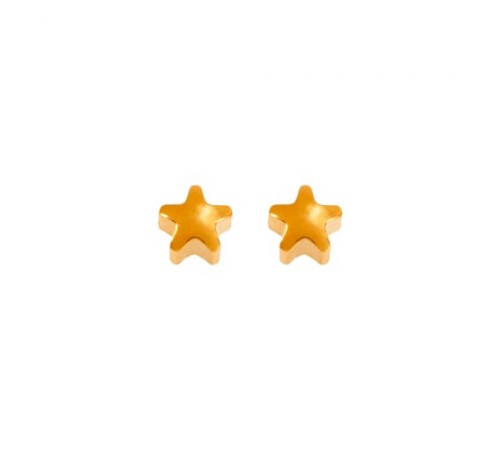 R501Y Gold Plated Star Ear piercing