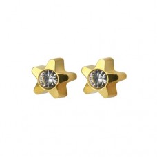 R501Y-4 Gold Plated diamond Stone Ear piercing