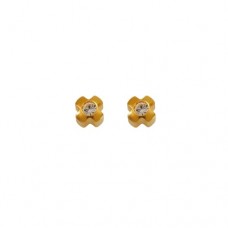 R503Y-4 Gold Plated diamond Stone Ear piercing