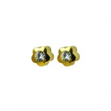 R508Y-4 Gold Plated diamond Stone Ear piercing