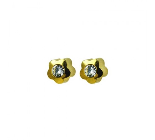R508Y-4 Gold Plated diamond Stone Ear piercing