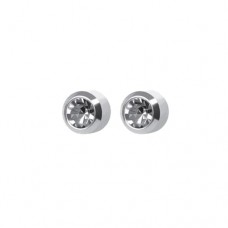 M204W Silver Plated diamond Stone Ear piercing