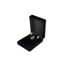 Velvet Earring & Pendant Box - Black