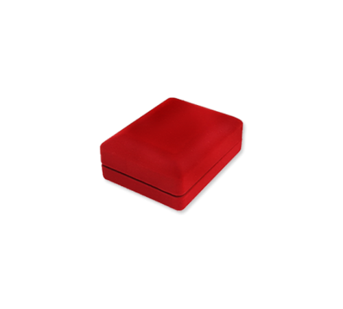 Velvet Earring & Pendant Box - Red