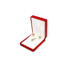 Velvet Earring & Pendant Box - Red