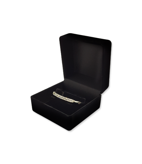 Velvet Bangle & Watch Box - Black