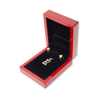 Wooden Earring & Pendant Box - W405 Black