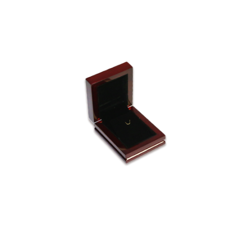 Wooden Earring & Pendant Box - W305 Black