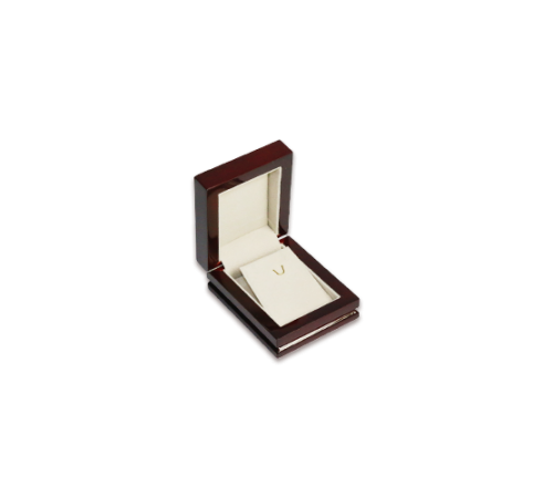 Wooden Earring & Pendant Box - W305 Beige